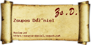 Zsupos Dániel névjegykártya